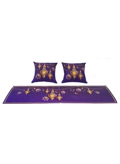Buy Set Of 2 Ramadan Kareem Cushion Cover multicolour 40x40 & 140x40cm in Saudi Arabia