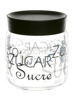 Buy Sugar Giara Jar Clear/Black 750ml in UAE