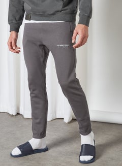 Buy Solid Joggers Dark Grey in UAE