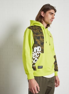 Buy Colorblock Hoodie Light Green in UAE