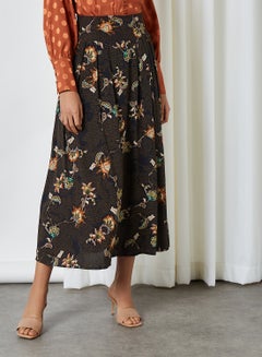 Buy Marta High Waist Midi Skirt Black in Saudi Arabia