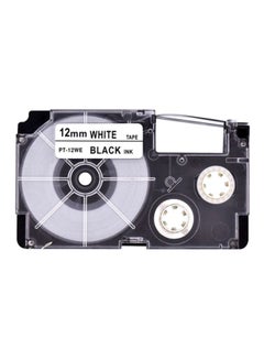 Buy Adhesive Label Printer Tape XR-12WER1-W-DJ Black/White/Clear in Egypt