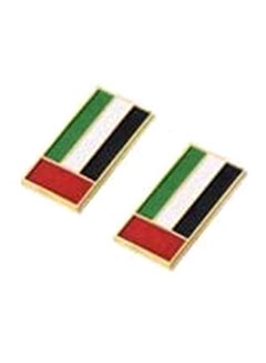 Buy 2-Piece UAE Flag Magnetic Badge Multicolour in UAE