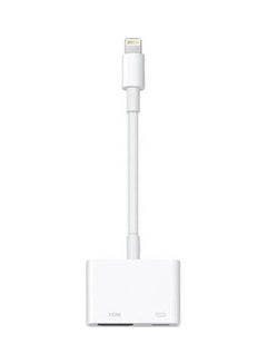 Buy Apple 8Pin Lightning To Digital Av Adapter Hdmi Cable For Iphone & Ipad White in UAE