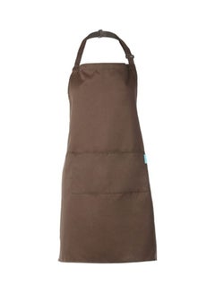 Buy Professional Adjustable Extra Long Bib Apron Brown 32x28inch in Egypt