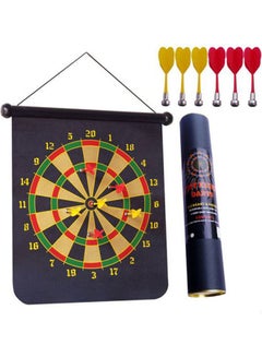 Buy Two Sided Magnetic Dart Board With 6 Safety Darts - 17 Inch in Saudi Arabia