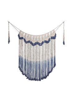 Buy Tassel Braided Tapestry Blue/White in Saudi Arabia