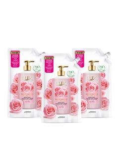 Buy Pack Of 3 Soft Rose Perfumed Hand Wash Refill Pouch 1Liters in UAE