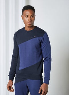 Buy Colourblock Terry Sweatshirt Yale Navy in UAE