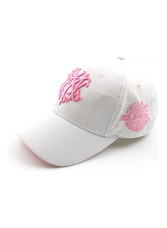 Buy Embroidery Snapback Cap White/Pink in UAE