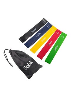 Buy Resistance Exercise Bands For Women Men, Set Of 5 With Carry Bag 4X8.4cm in Egypt