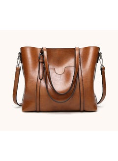 Buy Solid Shoulder Bag Brown in Saudi Arabia