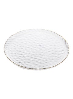 Buy Nordic Glass Western Round Phnom Penh Steak Plate Clear 26.5x2cm in UAE