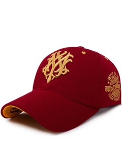 Buy Embroidery Snapback Cap Red/Yellow in UAE