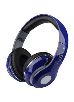 Buy Foldable Stereo Wireless Bluetooth Headphone Blue/Black in Saudi Arabia