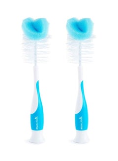 Buy Sponge Bottle Cleaning Brush, Pack of 2 - Blue in UAE