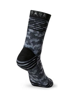Buy Sport Mid Calf Socks Grey/Black in UAE