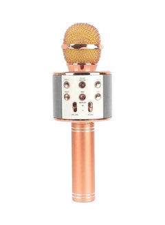 Buy Wireless Karaoke Microphone WS-858 Rose Gold/Silver in UAE