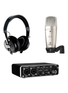 Buy Audio Interface With Microphone And Headphone UPHORIASTUDIOPRO Black/Gold in UAE