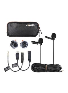 Buy Dual-Head Lavalier Microphone CVM-D02 Black in Egypt