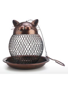 Buy Cat Shaped Bird Feeder Brown in Saudi Arabia