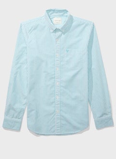 Buy Striped Slim Fit Shirt Blue/White in Saudi Arabia