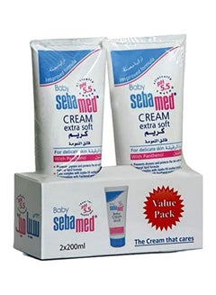 Buy Baby Extra Soft Skin Care Cream With Panthenol For Delicate Skin, Pack Of 2, 200ml+200ml in UAE