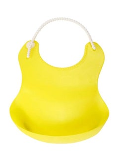اشتري Waterproof Silicone Baby Bib - Yellow في السعودية