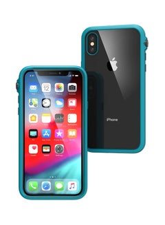Buy Protective Case Cover For Apple iPhone XS / X Teal in UAE