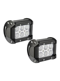 Buy 2-Piece Led Light Bar 18W 4-Inch Flood Driving Fog in Saudi Arabia