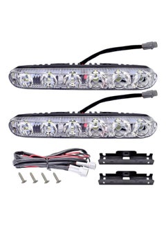 Buy 2 -Piece 6 LED Daylight Driving Light in Saudi Arabia