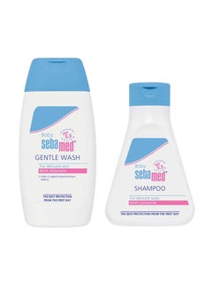Buy Pack Of 2 Baby Gentle Wash With Shampoo For Delicate Skin And SCALP 200ml+150ml in Saudi Arabia