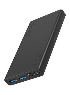 Buy 10000.0 mAh Compact Smart Charging Power Bank with Dual USB Output Black in UAE