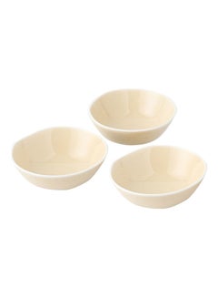 Buy 3-Piece Edge Bowl Beige 15.2x5.8cm in UAE