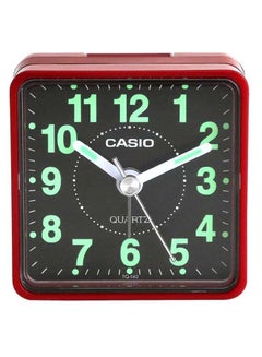 Buy Square Shape Analog Alarm Clock Red 24.6 x 24.6 x 3.7cm in UAE