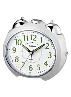 Buy Table Analog Alarm Clock Silver/White 11.6×13×9cm in UAE
