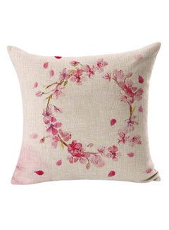 Buy Decorative Printed Pillowcase Pink 45 x 45cm in Saudi Arabia