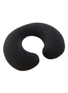 Buy Inflatable Neck Pillow Microfiber Black 36 x 30cm in Saudi Arabia