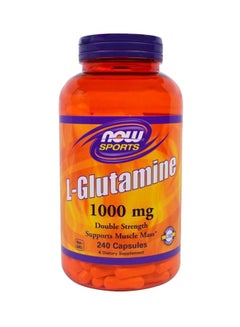 اشتري مكمل غذائي إل-جلوتامين لقوة مضاعفة بتركيز 1000 مجم - 240 كبسولة في الامارات
