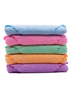 Buy 5-Piece Kitchen Towel Set Multicolour 24x24x0.5cm in UAE