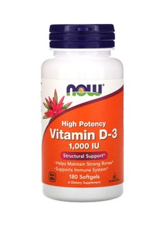 Buy High Potency Vitamin D-3 1000IU - 180 Softgels in Saudi Arabia