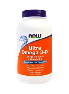 اشتري مكمل غذائي ألترا أوميجا 3 بـ  ‎500 EPA / 250 DHA من 180 كبسولة هلامية في الامارات