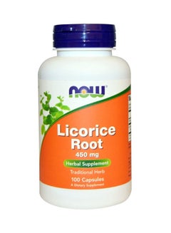 Buy Dietary Supplement Licorice Root 450mg - 100 Capsules in UAE