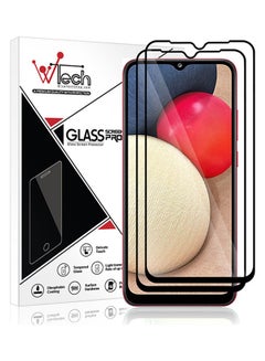 Buy Pack Of 2 Tempered Glass Screen Protectors For Samsung Galaxy A02s Clear/Black in Saudi Arabia