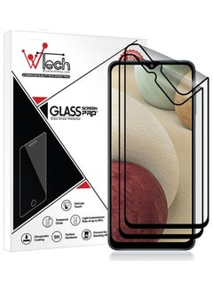 Buy Pack Of 2 9H Hardness Screen Protectors For Samsung Galaxy A12 Clear/Black in Saudi Arabia