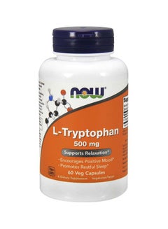 Buy L-Tryptophan 500mg Dietary Supplement - 60 Veg Capsules in Egypt