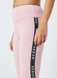 GUESS Aline Logo Leggings Lilac Cream 