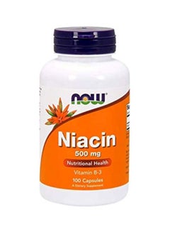 Buy Niacin Vitamin B3 Dietary Supplement 500 mg - 100 Capsules in Saudi Arabia