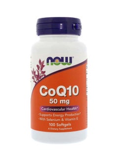 اشتري مكمل غذائي CoQ10 بالسيلينيوم وفيتامين E وزن 50 مجم - 100 كبسولة لينة في السعودية