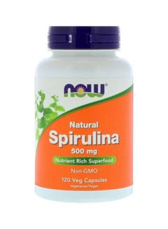 اشتري Natural Spirulina 500 mg Dietary Supplement - 120 Veg Capsules في الامارات